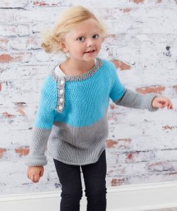 Free Knitting Pattern for a School Days Raglan Pullover