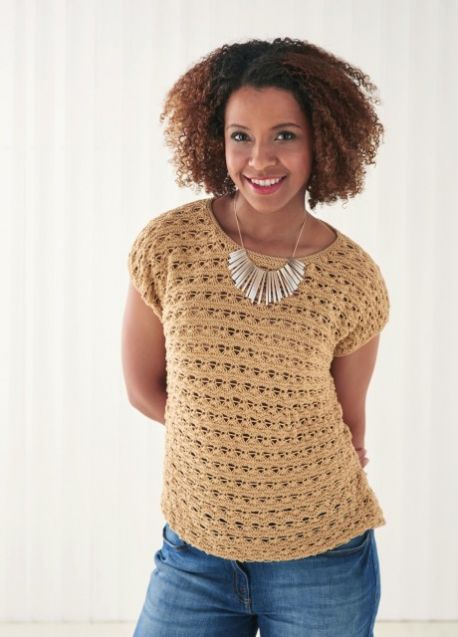 Free Knitting Pattern for a Shell Stitch Top
