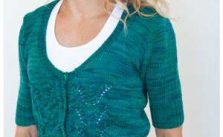 Free Knitting Pattern for a Short Sleeved Lace Jacket