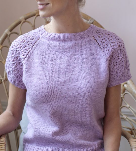 Free Knitting Pattern for a Short Sleeved Sweater