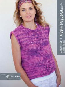 Free Knitting Pattern for a Sweet Pea Multi Cable Panel Top