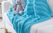 Free Knitting Pattern for an Easy Cuddly Knit Baby Blanket