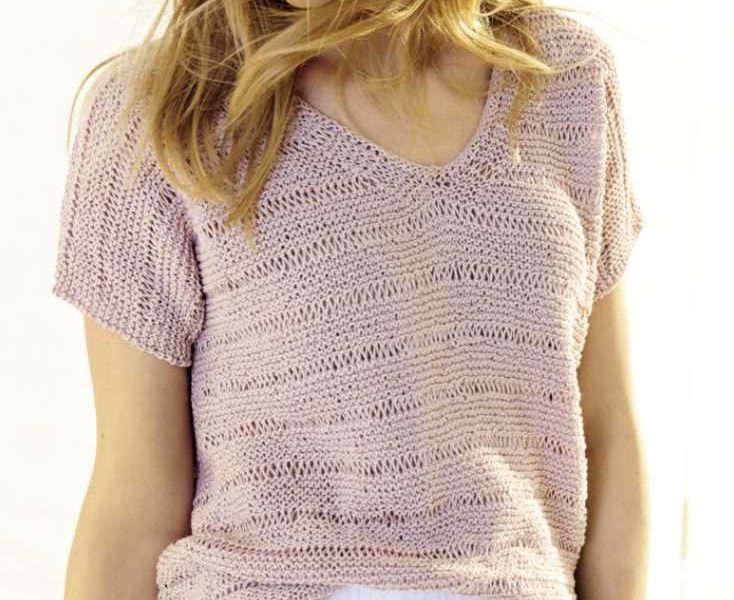 Free Knitting Pattern for an Easy Summer Tee