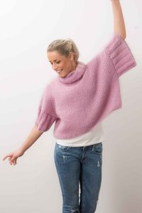 Free Knitting Pattern for an Oversized Cropped Sweater