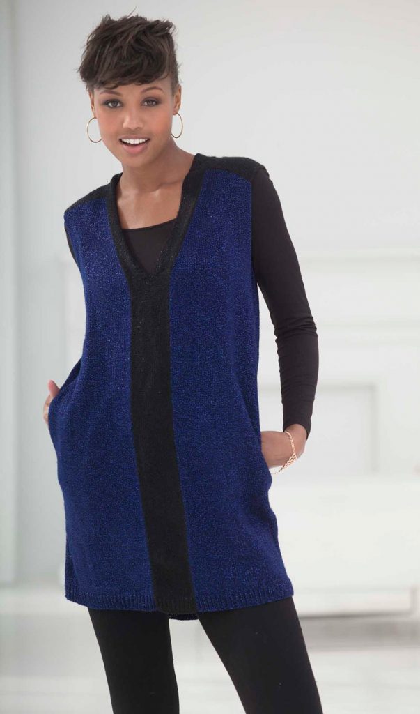 Free knitting pattern for a modern chic flattering dress