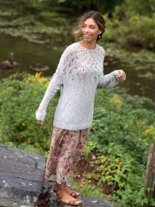 Free Knitting Pattern for a Lightweight Lace Sweater