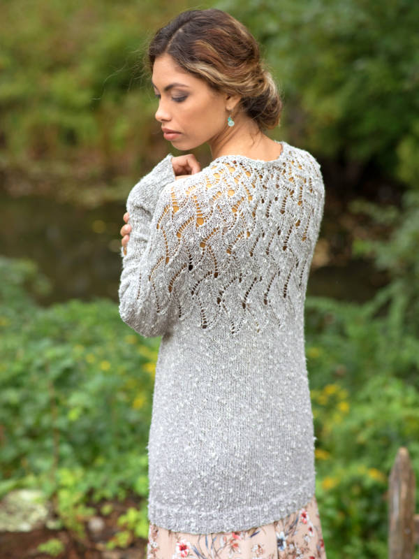 Free Knitting Pattern for a Lightweight Lace Sweater