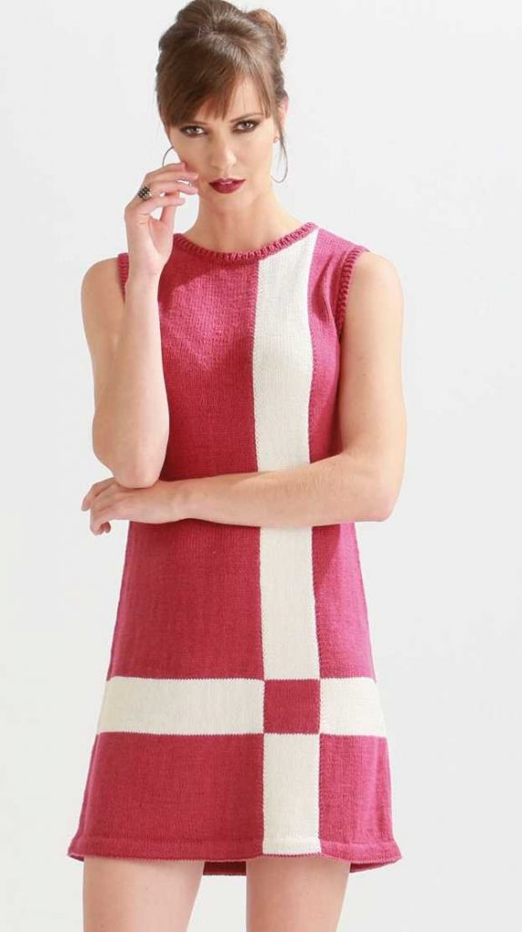 Mod dress knitting pattern