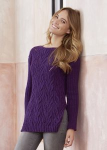 Free Knitting Pattern for a Lace and Cable Pullover