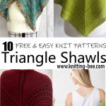 10 Easy and Free Triangle Shawl Knitting Pattern