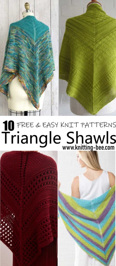 10 Easy and Free Triangle Shawl Knitting Pattern