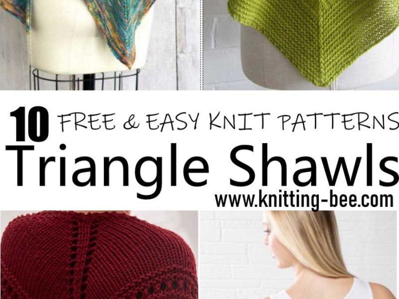 10 Easy and Free Triangle Shawl Knitting Pattern