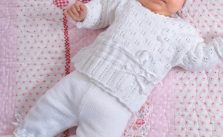 Free Baby Knitting Pattern for a Jacket and Pants with Hat