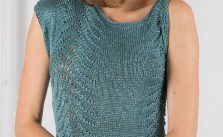 Free Knitting Pattern for Asymmetric Lunis Top