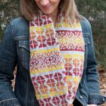Free Knitting Pattern for Autumn Sunset Colorwork Cowl
