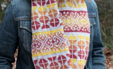Free Knitting Pattern for Autumn Sunset Colorwork Cowl