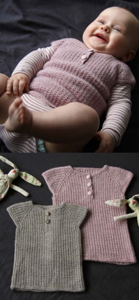 Free Knitting Pattern for Iben a Baby Vest