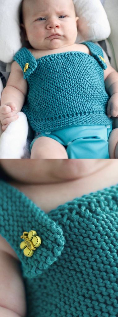 Free Knitting Pattern for Landon Baby Vest