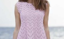 Free Knitting Pattern for Liliana a Wave Lace Top