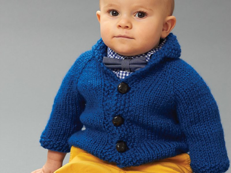 Free Knitting Pattern for Patons Little Gentleman Jacket