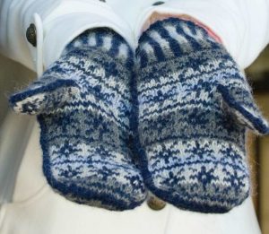 Free Knitting Pattern for White Witch Fair Isle Mitts