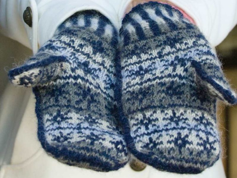Free Knitting Pattern for White Witch Fair Isle Mitts