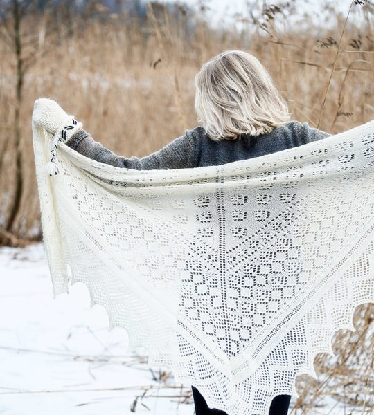 Free Knitting Pattern for a Beautiful Lace Shawl