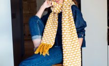 Free Knitting Pattern for a Brick Stitch Scarf and Hat Set