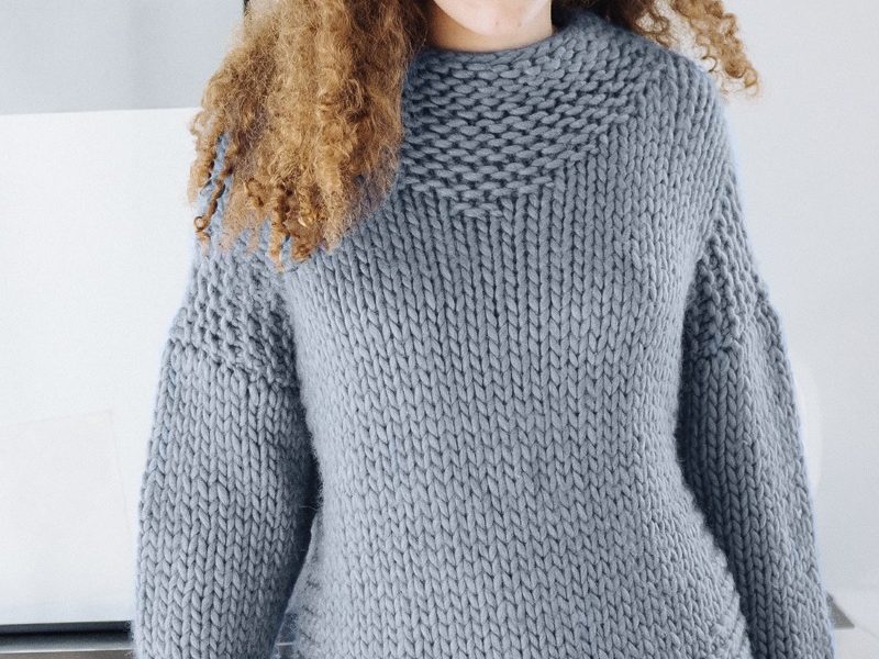 Free Knitting Pattern for a Bulky Yarn Sweater
