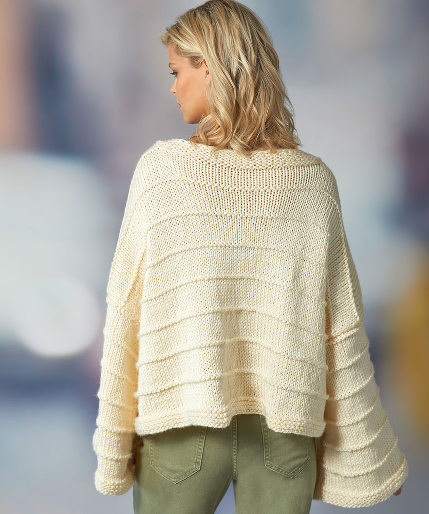 Free Knitting Pattern for a Cozy Big Bell Sweater