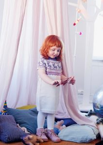 Free Knitting Pattern for a Girls Fairisle Yoke Dress
