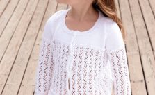 Free Knitting Pattern for a Girls Lace Cardigan