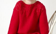 Free Knitting Pattern for a Girl’s Lace Yoke Dress