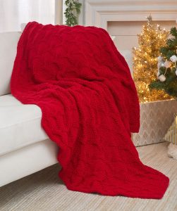 Free Knitting Pattern for a Have a Cool Yule Knit Throw
