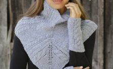 Free Knitting Pattern for a Headband, Neck Warmer Wrist Warmer Set