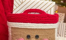 Free Knitting Pattern for a Jolly Santa Knit Basket