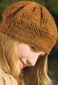 Free Knitting Pattern for a Lace Fountain Hat