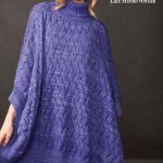 Free Knitting Pattern for a Lace Merino Worsted Poncho