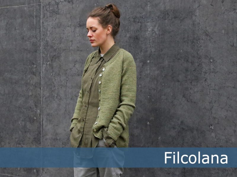 Free Knitting Pattern for a Lace Panel Cardigan