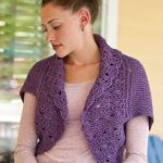 Free Knitting Pattern for a Lace Sophia Shrug