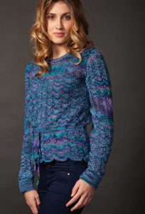 Free Knitting Pattern for a Lace Sweater