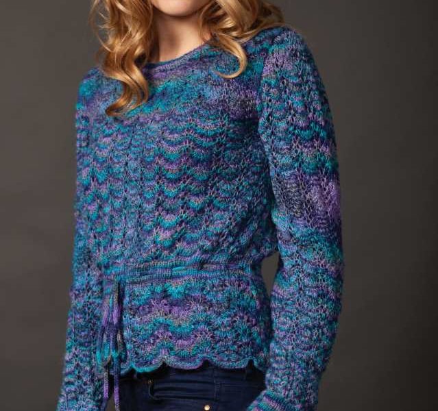 Free Knitting Pattern for a Lace Sweater