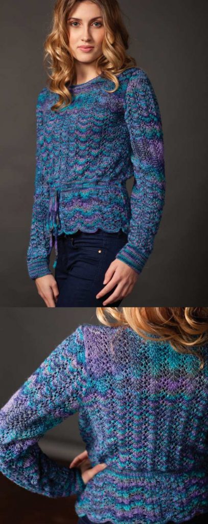 Free Knitting Pattern for a Lace Sweater
