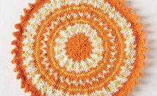 Free Knitting Pattern for a Round Fair Isle Washcloth