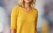 Free Knitting Pattern for a Short Sleeve Summer Top