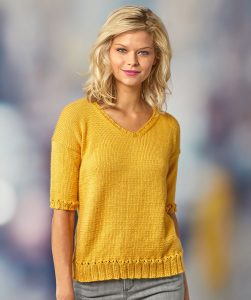 Free Knitting Pattern for a Short Sleeve Summer Top