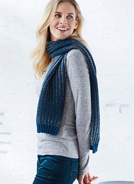 Free Knitting Pattern for a Slip Stitch Scarf