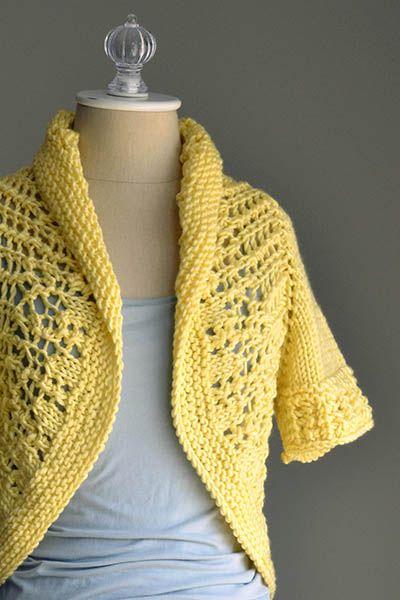 Free Knitting Pattern for a Sunshine Shrug