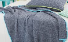 Free Knitting Pattern for a Textured Blanket & Pillow