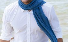 Free Knitting Pattern for a Textured Men’s Scarf